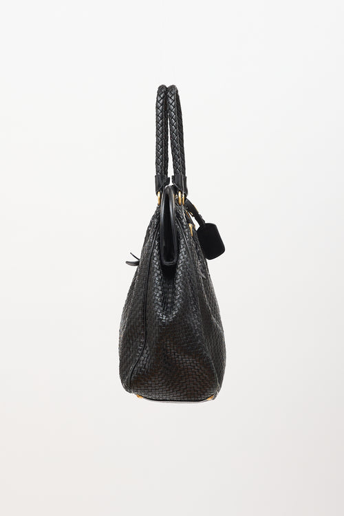 Prada Madras Leather Frame Bag