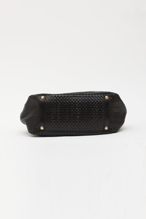 Prada Madras Leather Frame Bag