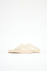 Prada Metallic Leather Espadrille Mule
