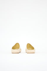 Prada Metallic Leather Espadrille Mule