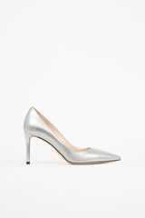 Prada Metallic Leather Pump