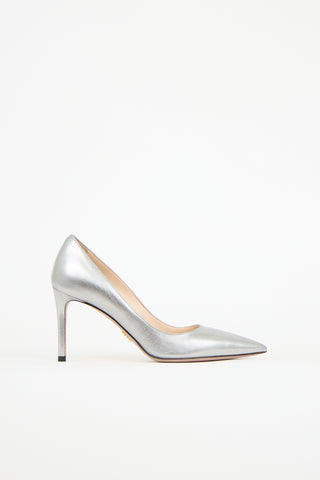 Prada Metallic Leather Pump