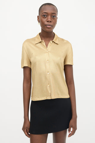 Prada Metallic Knit Shirt