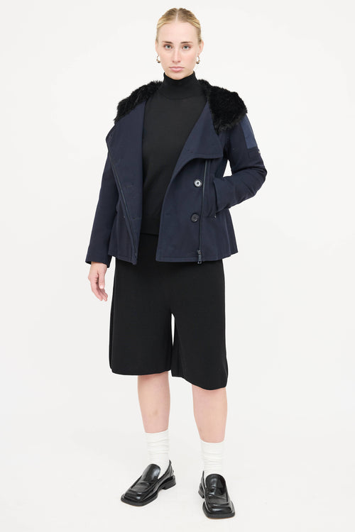 Prada Faux Fur Hood Jacket