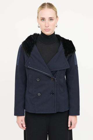 Prada Faux Fur Hood Jacket