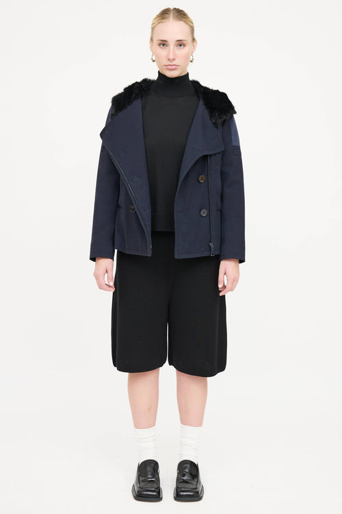 Prada Faux Fur Hood Jacket