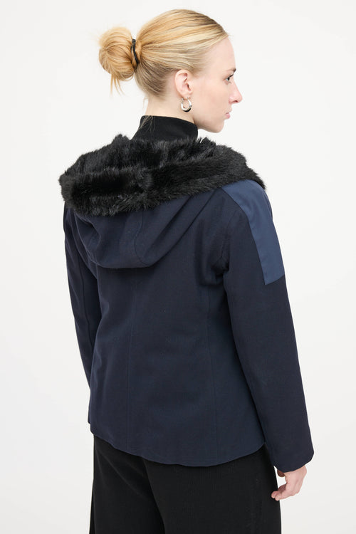 Prada Faux Fur Hood Jacket