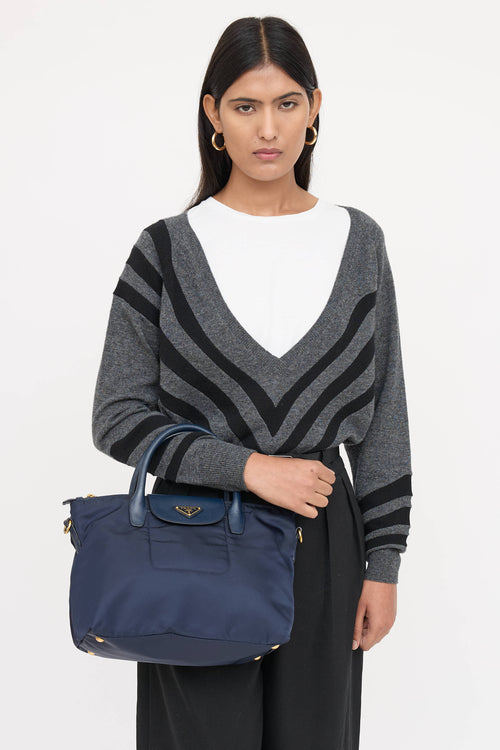 Prada Tessuto Nylon & Saffiano Tote