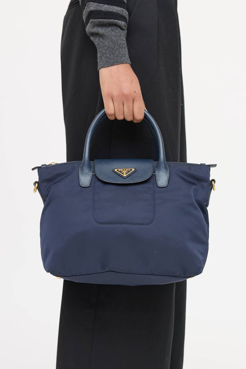 Prada Tessuto Nylon & Saffiano Tote