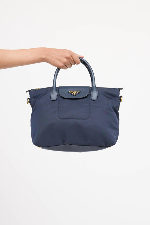 Prada Tessuto Nylon & Saffiano Tote