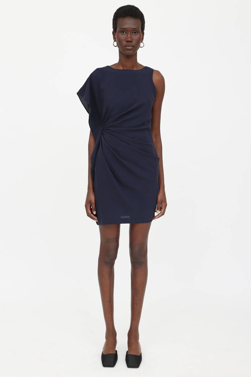 Prada Ruched Asymmetrical Dress