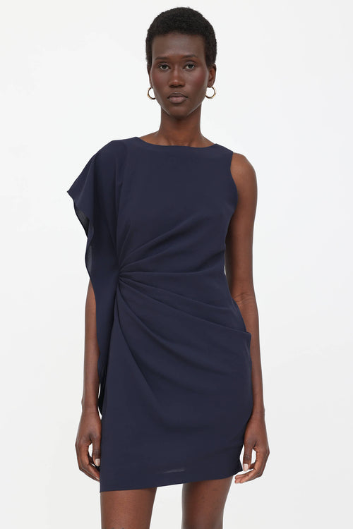 Prada Ruched Asymmetrical Dress