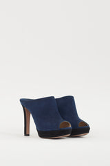 Prada Navy & Black Suede Mule