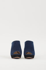 Prada Navy & Black Suede Mule
