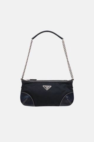 Prada Tessuto Baguette Shoulder Bag