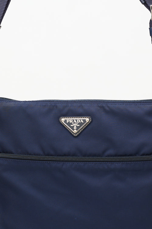 Prada Navy Tessuto Nylon Crossbody Bag