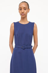 Prada Wool Belted Midi Dress