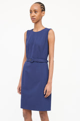 Prada Wool Belted Midi Dress