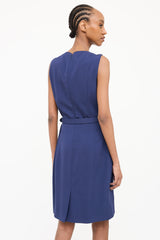 Prada Wool Belted Midi Dress