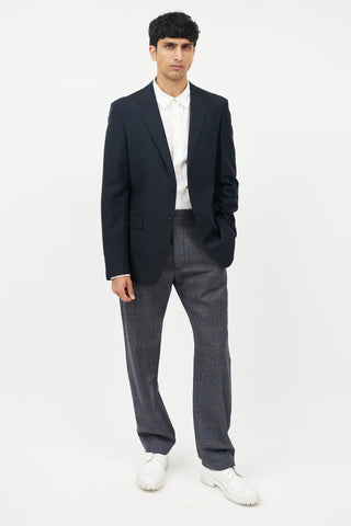 Prada Navy Wool & Mohair Blend Blazer