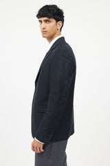 Prada Navy Wool & Mohair Blend Blazer