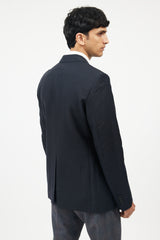 Prada Navy Wool & Mohair Blend Blazer