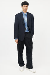 Prada Navy Wool Two Pocket Blazer