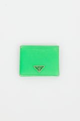 Prada Neon Green Compact Wallet