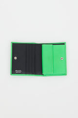 Prada Neon Green Compact Wallet