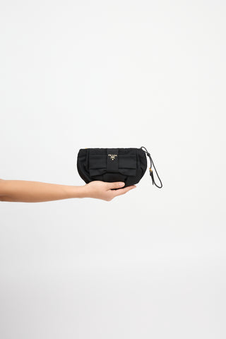 Prada Nylon Bow Wristlet Bag