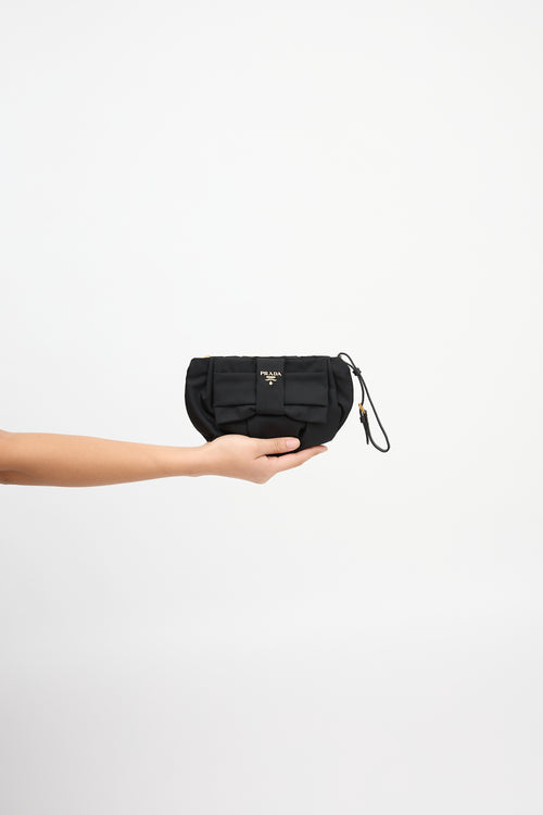 Prada Nylon Bow Wristlet Bag
