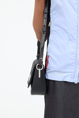 Prada Nylon & Leather Identity Logo Plaque Bag