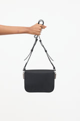 Prada Nylon & Leather Identity Logo Plaque Bag