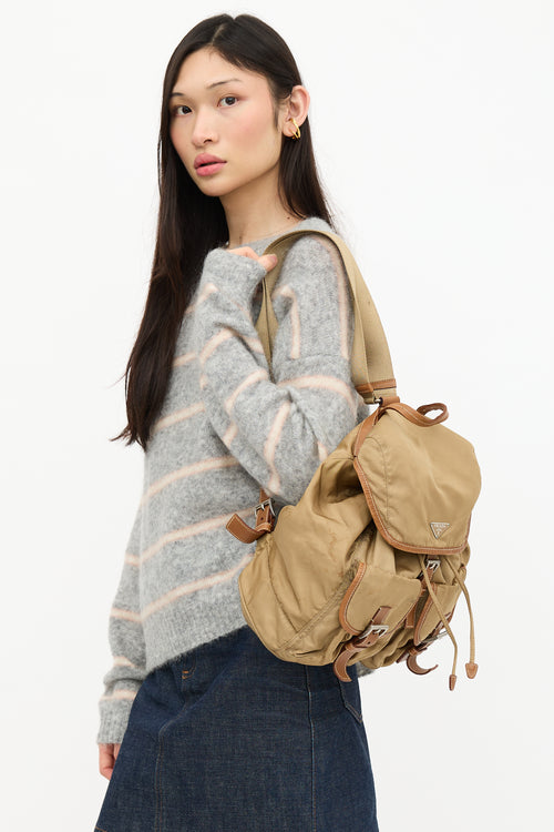 Prada Nylon Logo Backpack