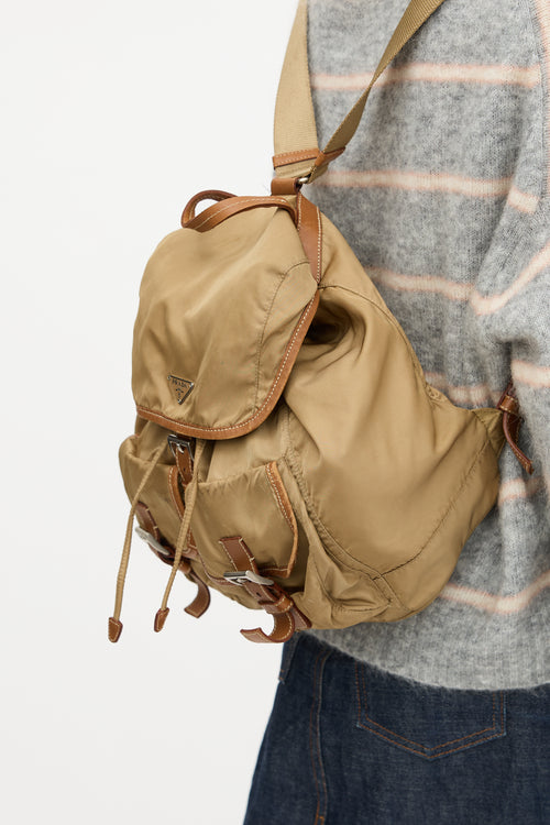 Prada Nylon Logo Backpack