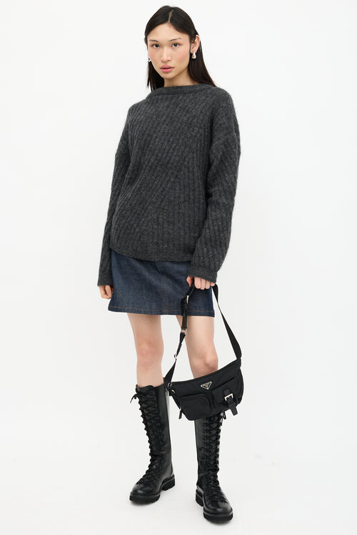 Prada Nylon Logo Belt Bag