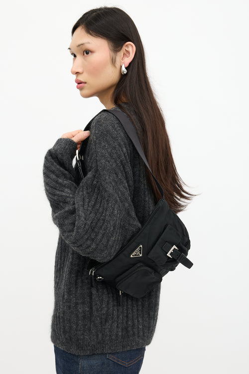 Prada Nylon Logo Belt Bag