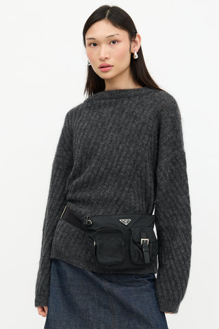 Prada Nylon Logo Belt Bag