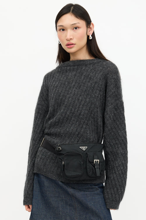 Prada Nylon Logo Belt Bag