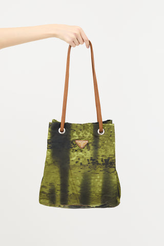 Prada Nylon Printed Shoulder Bag