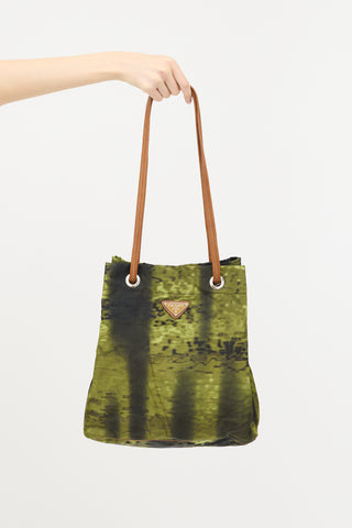 Prada Nylon Printed Shoulder Bag
