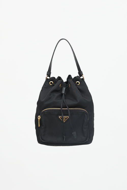 Prada Nylon Small Duet Bucket Bag