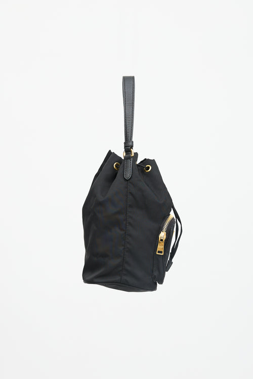 Prada Nylon Small Duet Bucket Bag