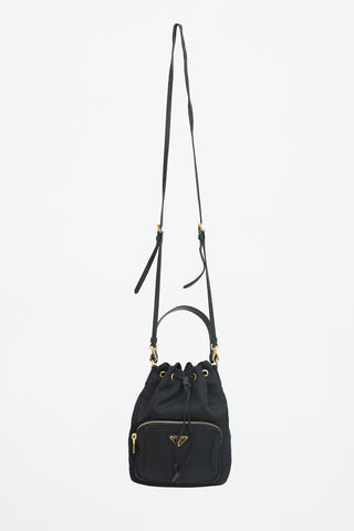 Prada Nylon Small Duet Bucket Bag