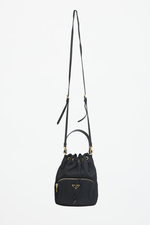 Prada Nylon Small Duet Bucket Bag