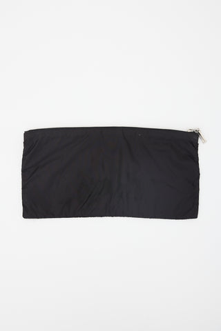 Prada Nylon Triangle Logo Zip Pouch