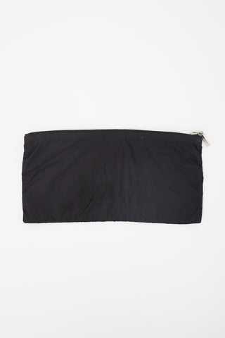 Prada Nylon Triangle Logo Zip Pouch