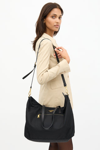 Prada Nylon Two Way Tote Bag