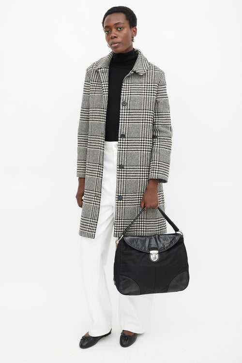 Prada Nylon & Leather Shoulder Bag