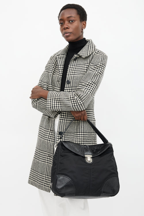 Prada Nylon & Leather Shoulder Bag